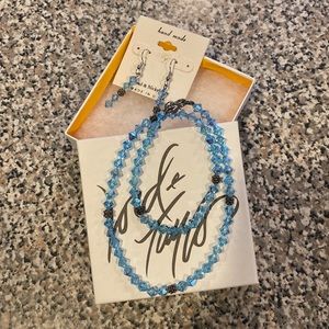 Handmade Crystal‎ Necklace and Earring Set